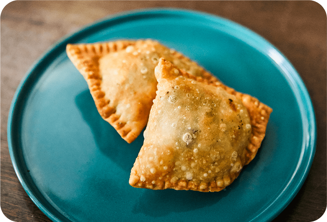 ポテトサモサとトマトチキンサモサ